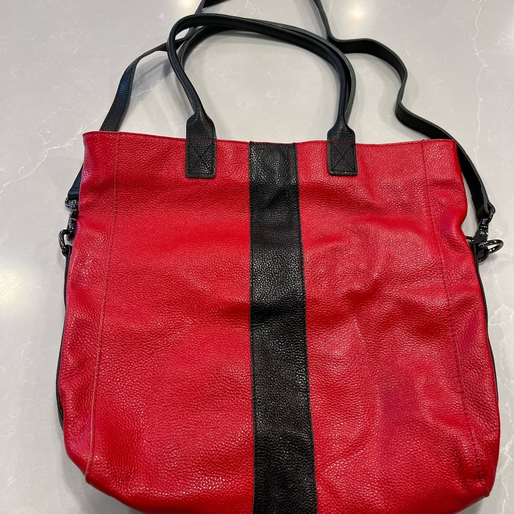 Leather “not rational” shoulder or handbag purse